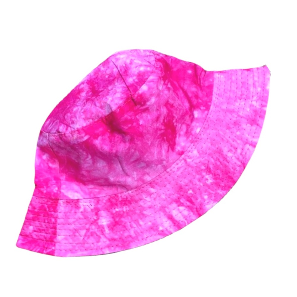 Pink Hippy HatTie Dye Bucket Reversible Black Fisherman Cap NWT Panama